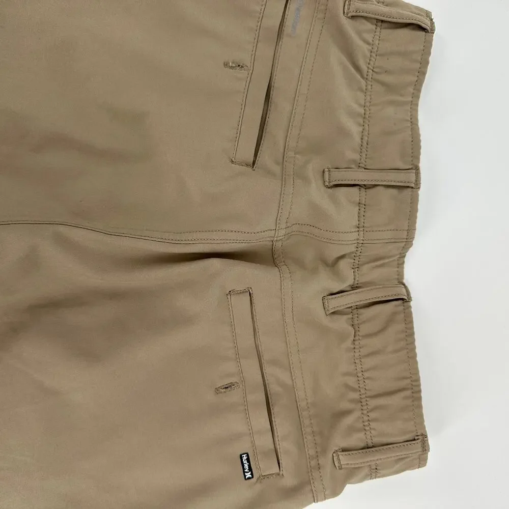 Hurley For Buckle Breathable Stretch Short 10' Inseam Khaki Stretch Mens 28